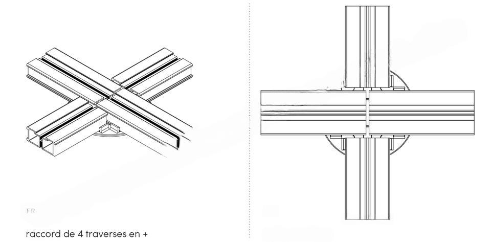 Eterno Ivica Kopf NM mit Kreuz-Aufsatz für Alu Traversen
