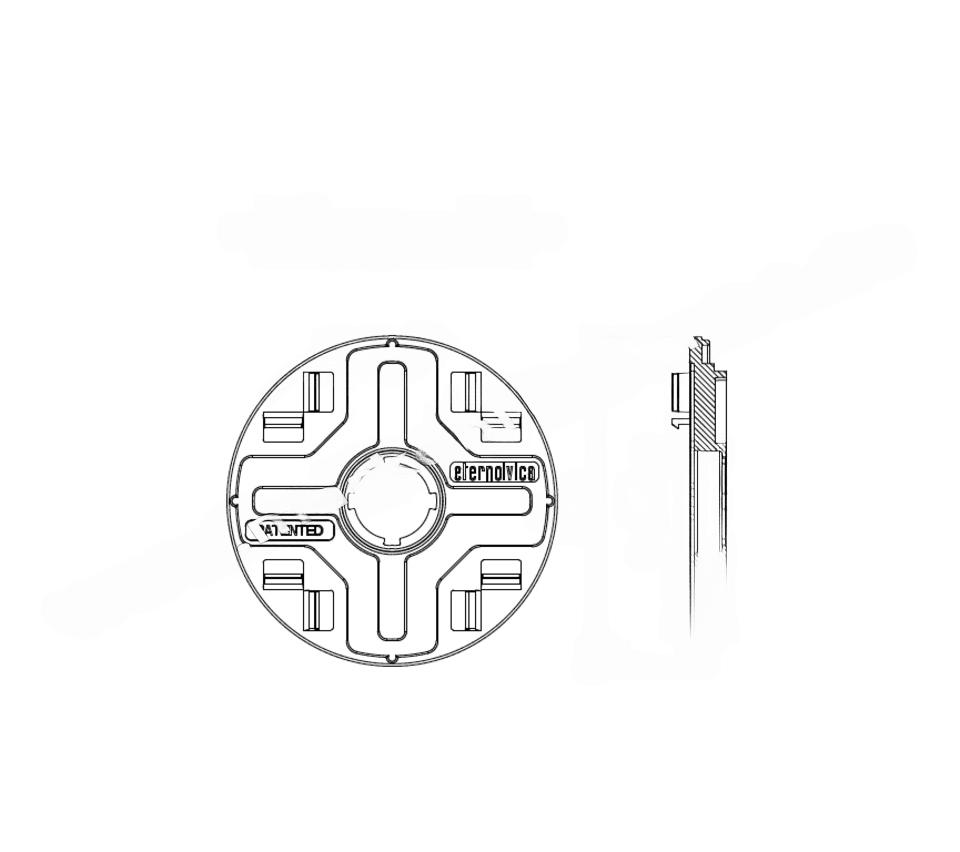 Eterno Ivica Kopf NM mit Kreuz-Aufsatz für Alu Traversen