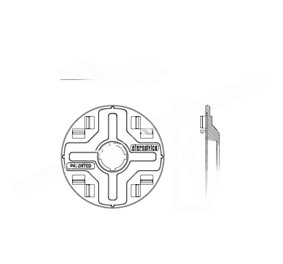 Eterno Ivica Kopf SE+PR mit Kreuz-Aufsatz für Alu Traversen