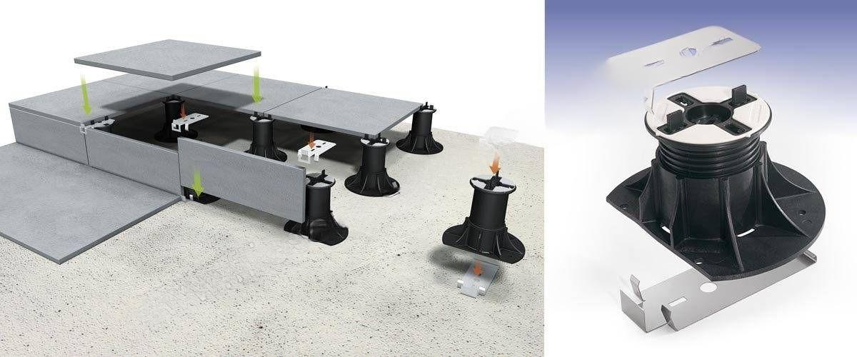 Eterno Ivica Clip Base vertikaler Fuß Kantenclip für Stelzlagersyststem NM/SE/PRIME